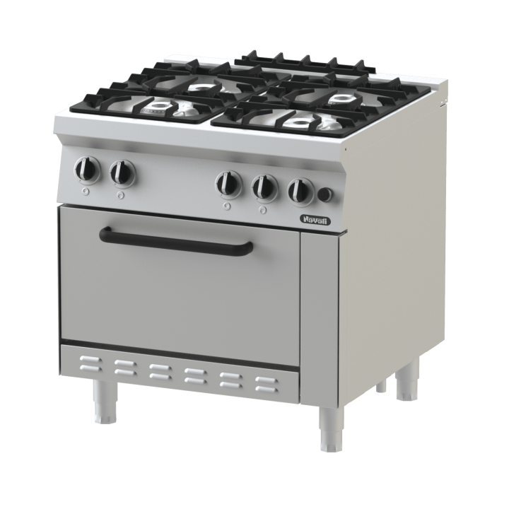 Gas open burner - Oven - SERIE 750 Model NGR 8-75 OV MR