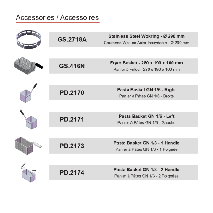 Accessoires - SERIE 600