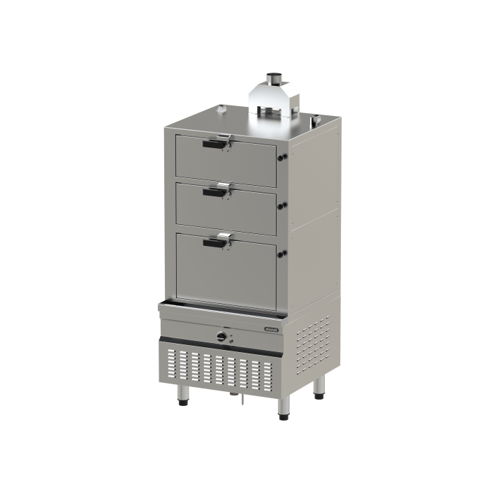 Gas steamer cooker - 3 levels Model NGSCD 9-90